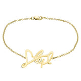 Single Name Custom Signature Bracelet Without Diamonds
